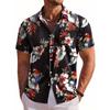 Men's Tropical Floral Printed Button Up Shirt