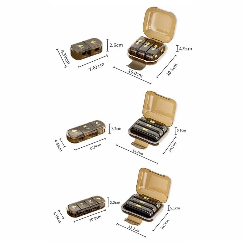 Еженедельный органайзер для таблеток, 4 раза в день, коробка для таблеток, портативная дорожная аптечка для рыбьего жира, витаминный чехол для таблеток, держатель Pastillero