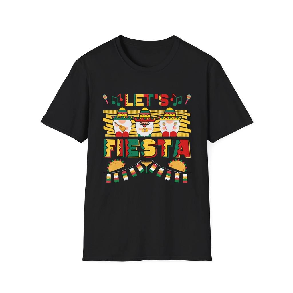 Унисекс футболка Softstyle Fiesta, Футболка для вечеринки, Рубашка для празднования, Подарок на день рождения,