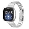 For Fitbit Versa 3/Sense Replacement Wrist Strap 1-Bead Stainless Steel Watch Band