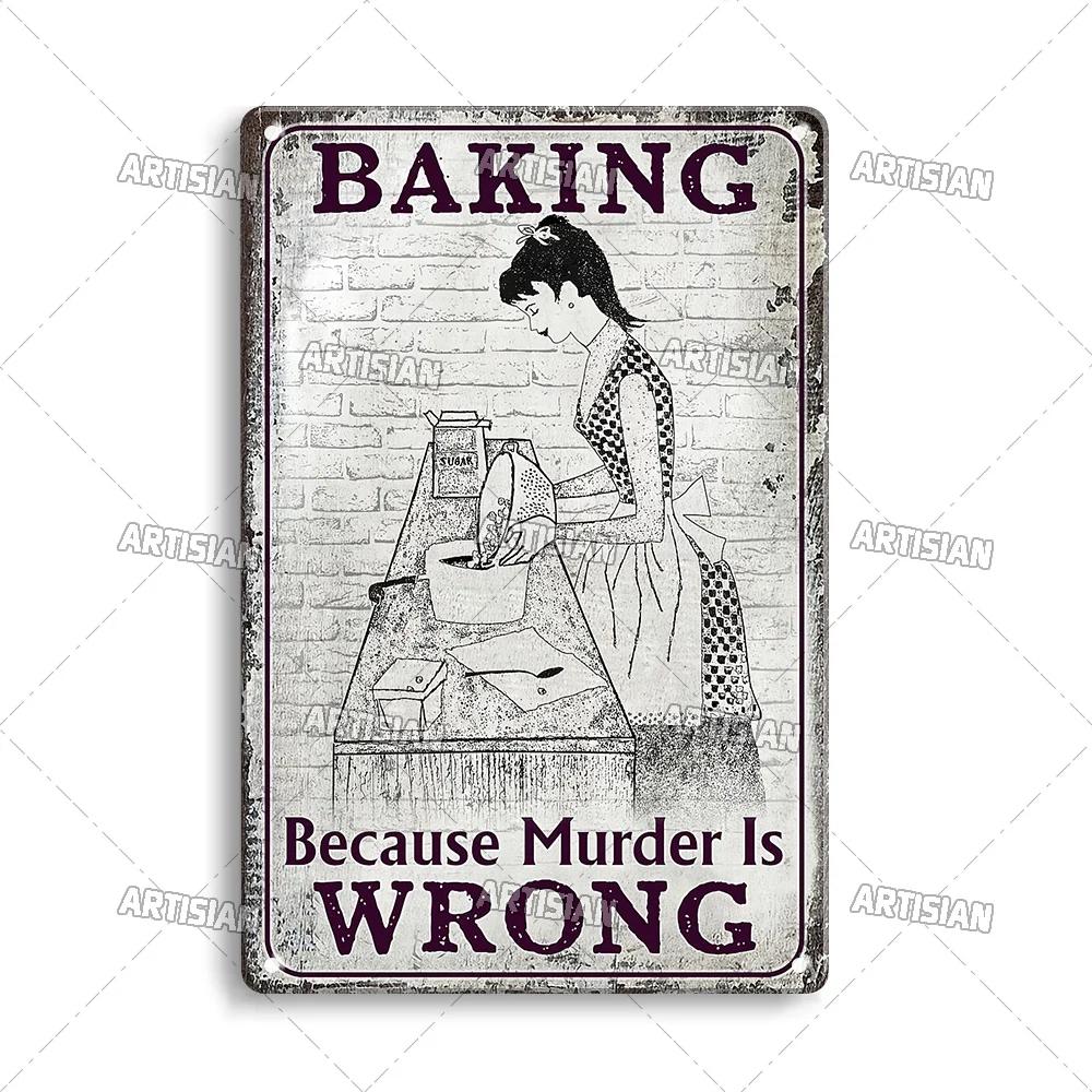 Artisian Kitchen Metal Plate Baking Tin Sign Retro Decorative Poster Wall Decor Garage Bar Pub Club Hotel Kitchen Home Man Cave