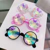 Kaleidoscope Psychedelic Eyeglasses Men Women Funny Round Sunglasses Rave Festival Stylish Female Carnival Party Queen Glasses