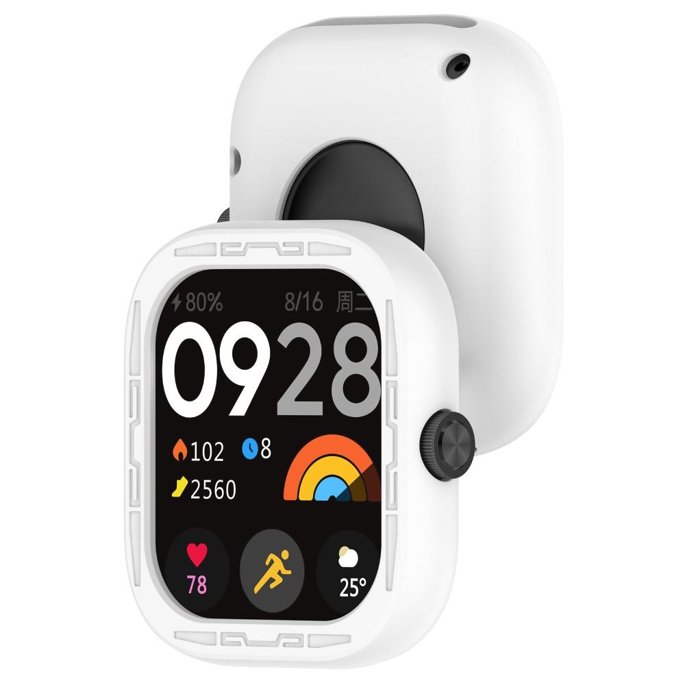 Bumper Silicone Case Cover Protective Frame Soft Screen Protector for Redmi Watch 4 Smart Watch