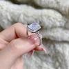 S925 Sterling Silver Radiant Cut Princess Square Ring for Women - Hot Selling European & American Style Wedding Diamond Ring