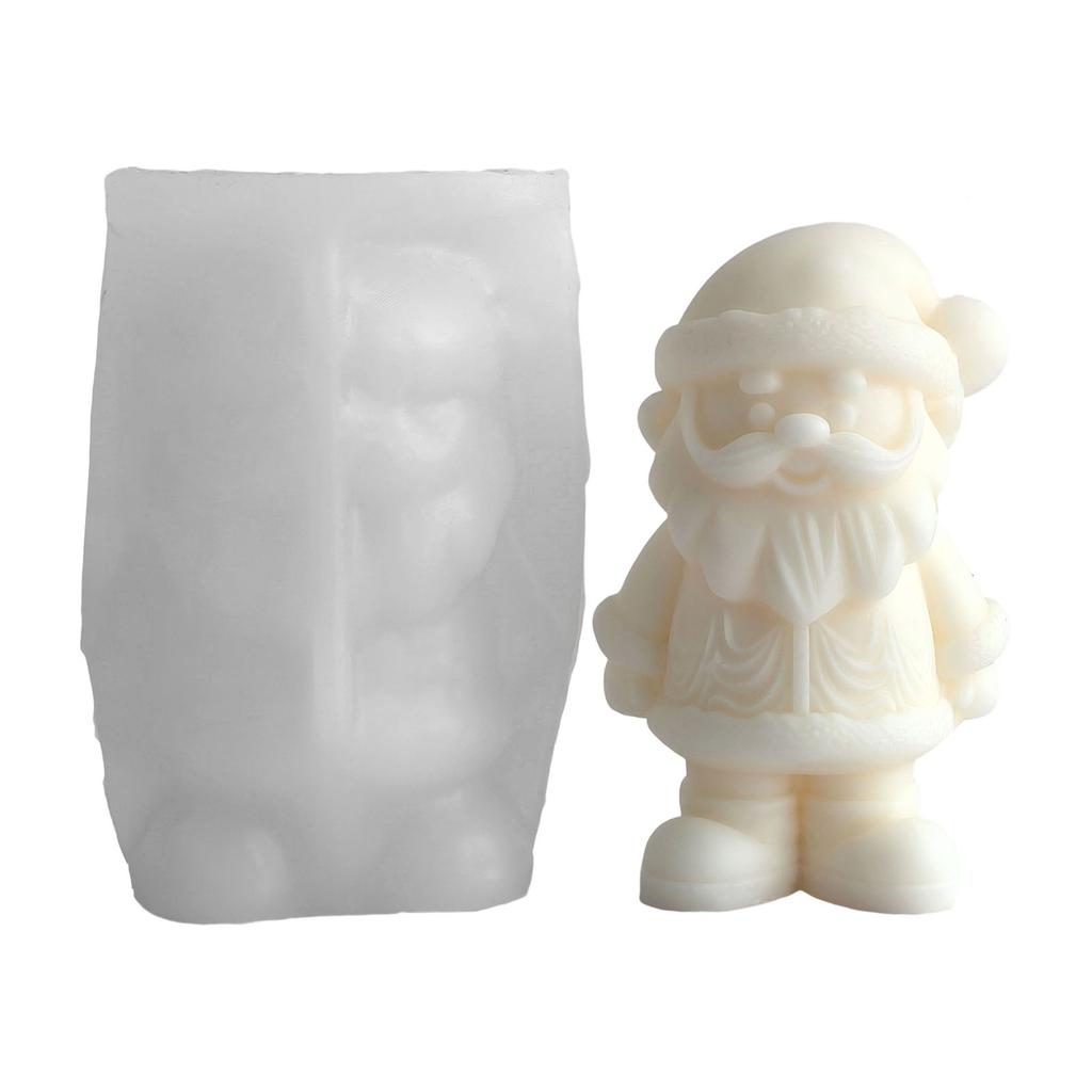 Santa Clause Candle Silicone Mold Multipurpose Silicone Mould for Making Candle Soap Holiday Decoration Epoxy Resin