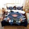 Ouro Kronii Bedding Set Single Twin Full Queen King Size Bed Set Adult Kid Bedroom Duvetcover Sets Anime Parure De Lit Bed