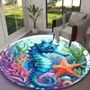 1pc Haima Rug, Digital Printed Home Chair Sofa Mat, Durable Office Round Carpet, Beautiful Festival Decorations