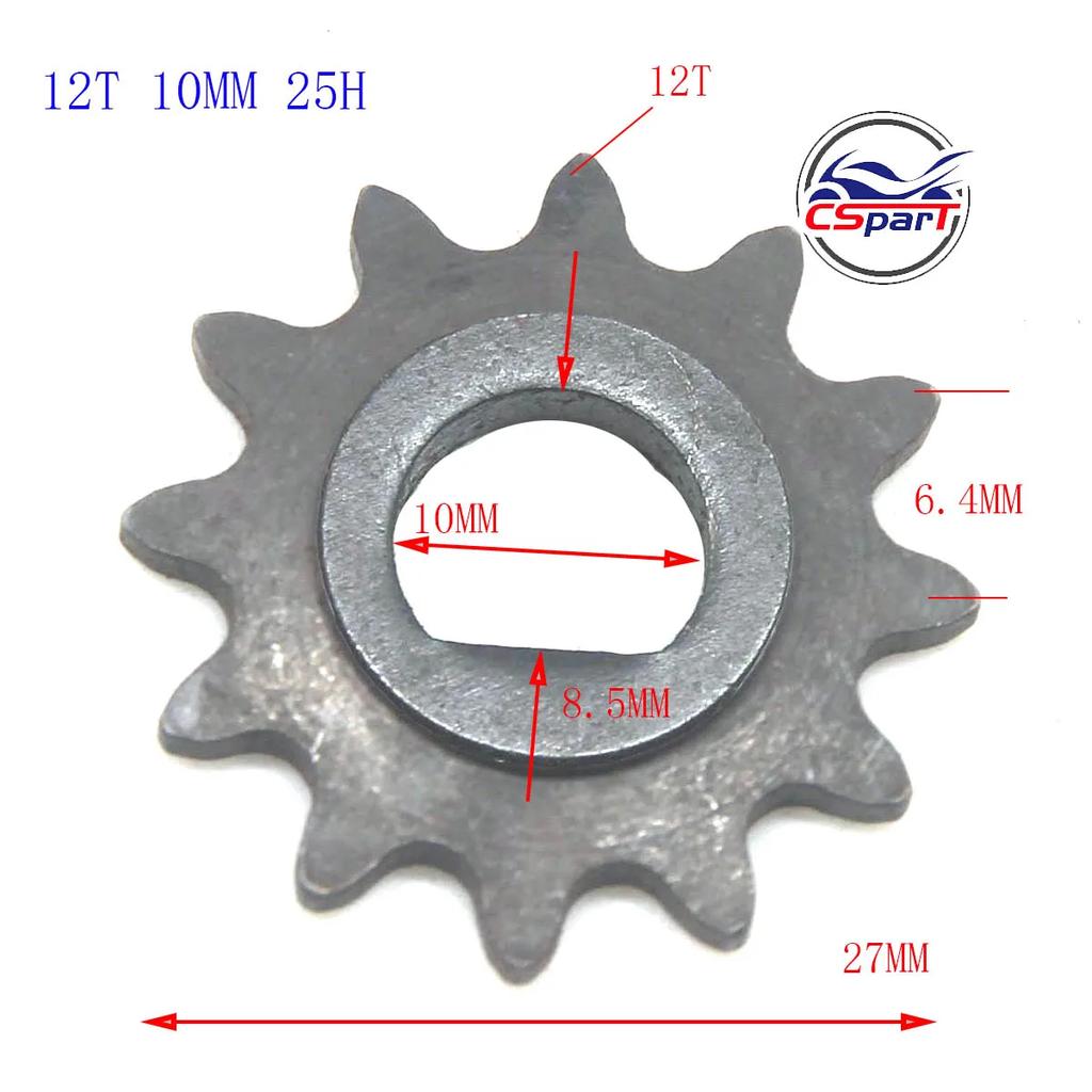 10 11 12 Tooth 10T 11T 12T 25H T8F D Type 8MM 10MM Razor EVO X-Treme IZIP E Scooter Motor Sprocket MY1020