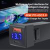 48W Quick Charging PD QC3.0 Phone Charger Type C USB Socket Digital Voltage Display Power Adapter for Toyota Boat Marine ATV