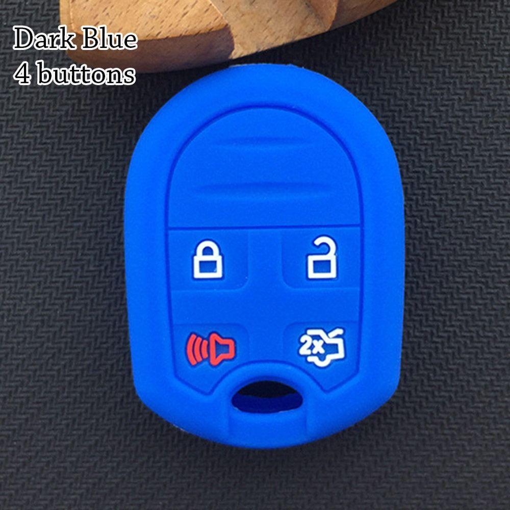4/5 Buttons Silicone Case Durable Car Key Shell Accessories Car Key Cover for Ford Car