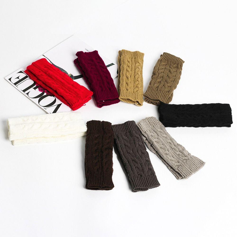 Winter Gloves Outdoor Riding Mittens Half Finger Gloves Cute Knitted Gloves Autumn