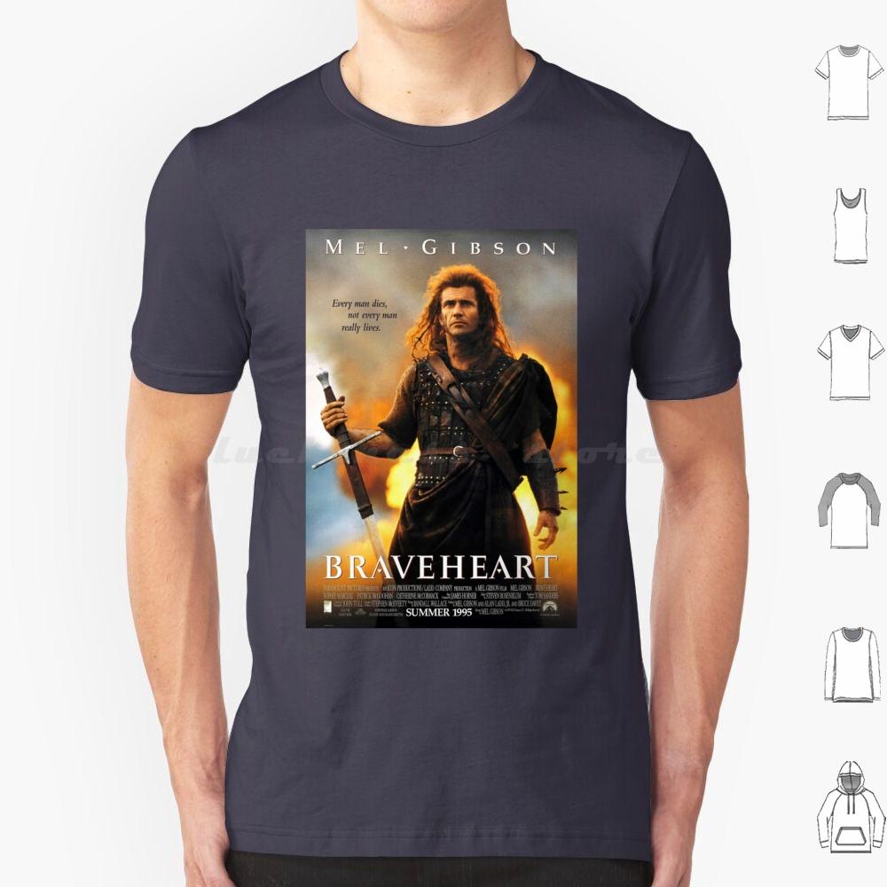 Футболка Braveheart Хлопок Мужская Женская Печать DIY Уоллес Храброе Сердце Мел Шотландское Нагорье Уильям Уоллес Каждый Человек Умирает
