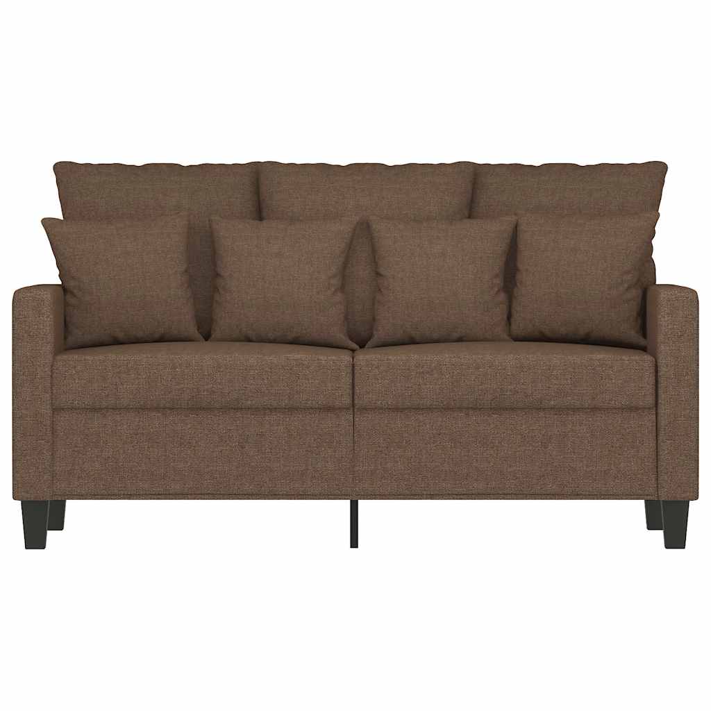 2 Seater Sofa Brown 120 cm Fabric