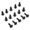 Tapping Screws, M5 X 15.8mm, 50 Pieces, 5mm Diameter, Universal Type, Cross Recessed, Repair Parts, Black