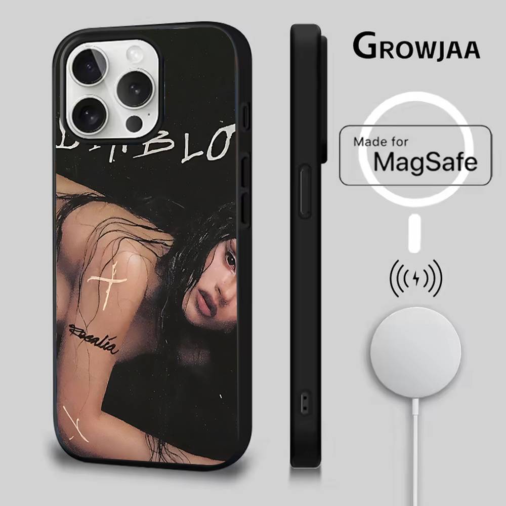 R-Rosalia L-lux Чехол для телефона для iPhone 17,16,15,14,13,12,11,Pro,Max,Plus,Mini,SE4,E Магнитный Magsafe Беспроводная зарядка