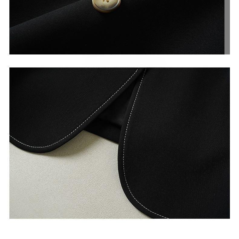 Простая женская куртка-жилет Модный блейзер Повседневная верхняя одежда Универсальный дизайн со строчкой