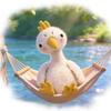 Плюшевая птица Мягкая игрушка Гусь Сидящий Примерно 28 см в высоту Легкая тканевая конструкция Безопасна для детей и коллекционеров