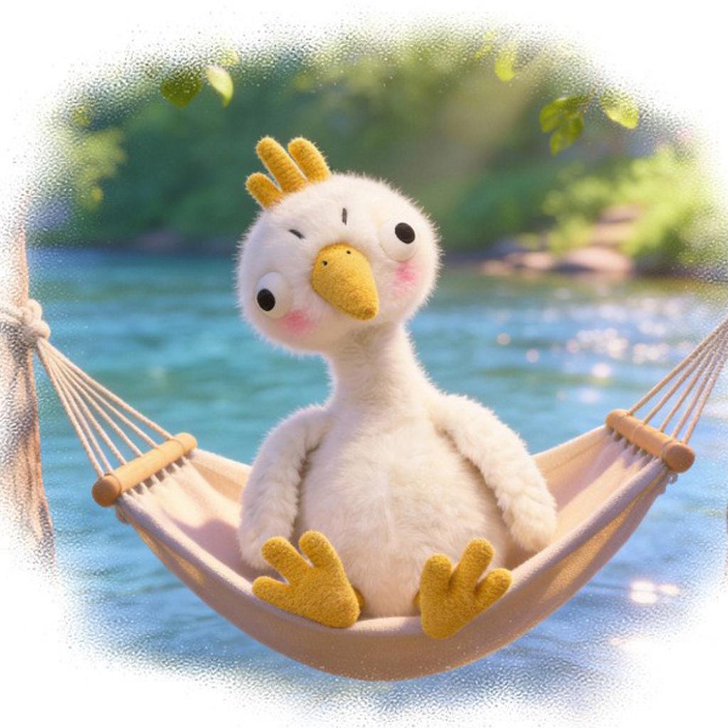 Плюшевая птица Мягкая игрушка Гусь Сидящий Примерно 28 см в высоту Легкая тканевая конструкция Безопасна для детей и коллекционеров