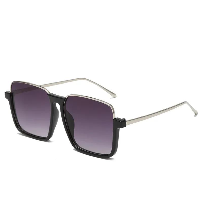 Модные солнцезащитные очки в полурамке, квадратные, для уличной фотографии, для путешествий, винтажные солнцезащитные очки 2025 года, новые персонализированные солнцезащитные очки Uv400