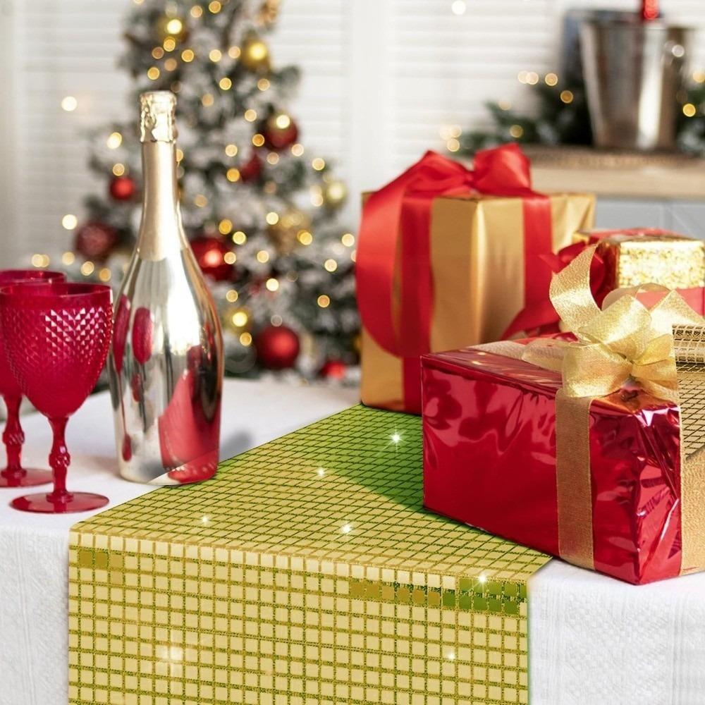 30*120cm Table Cover Mirror Glitter Sequin Tablecloth Table Runner Festival Supplies