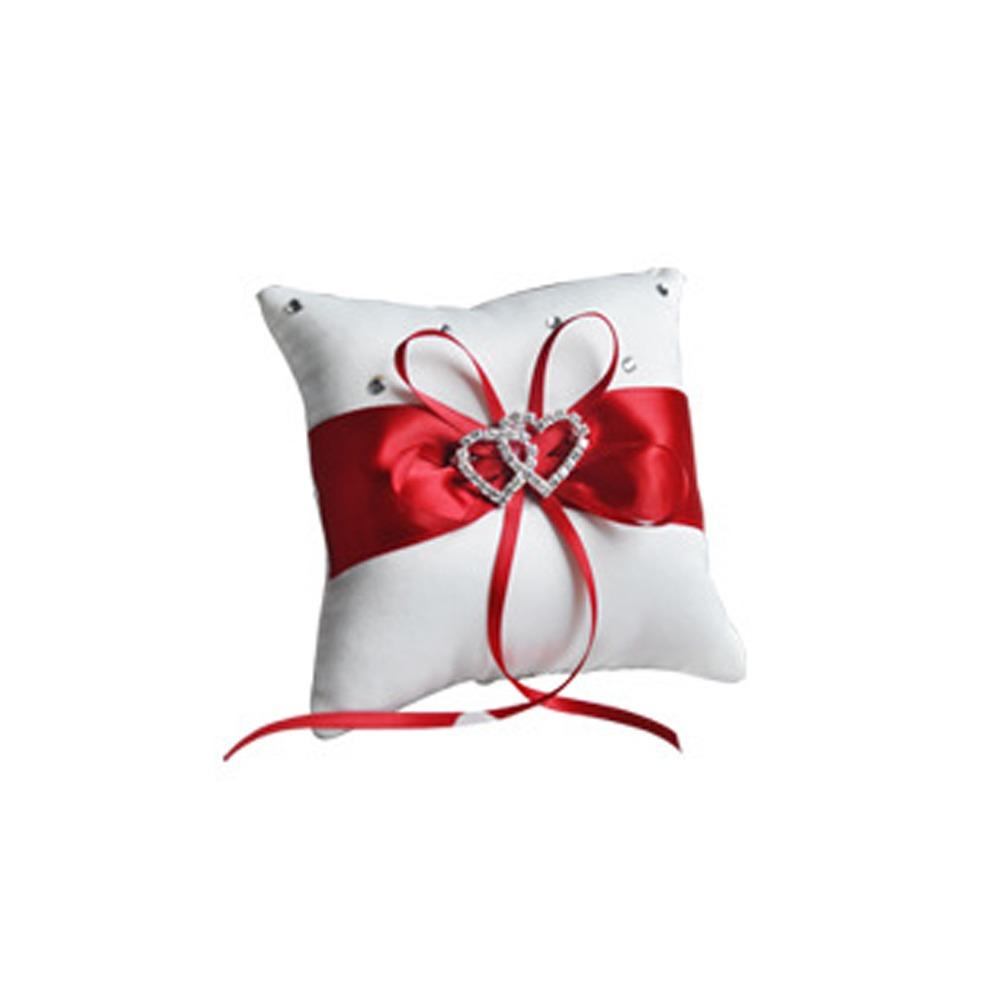 Романтичная подушка для обручального кольца, сверкающая стразами, бантом, лентой, подушка для дома, свадьбы, невесты