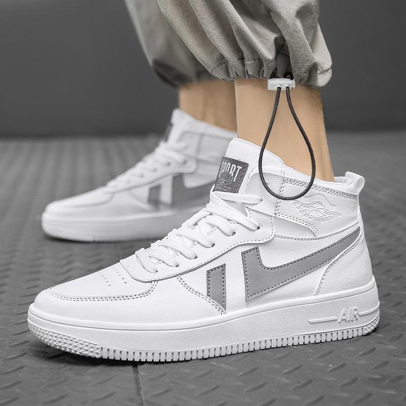 Men And Women 's Casual Four Seasons Fashion Skateboarding High Top Students Comfortable Sneakers Boys Girls Trending Soft Sole Breathable Shoes