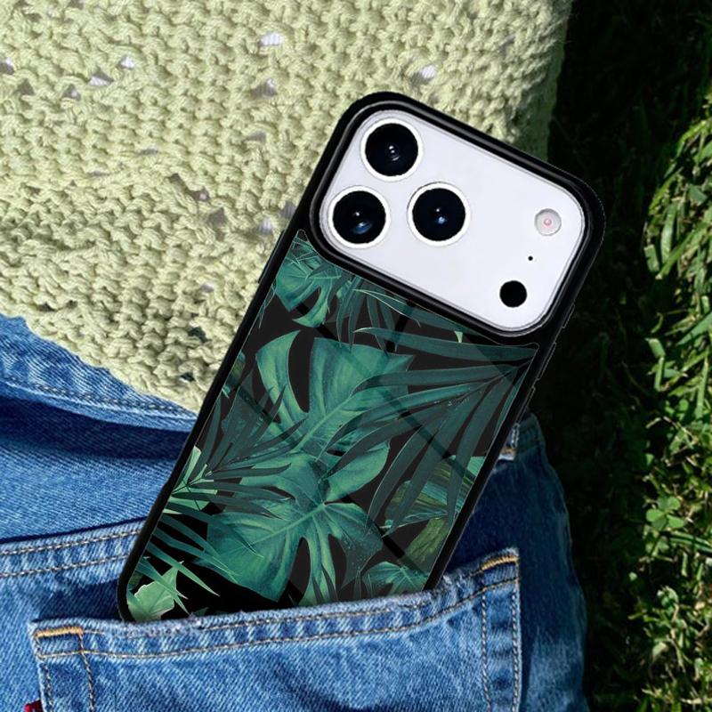 Green Monstera Leaf phone case cover Compatible with for IPhone 17air 16e 15 14 13 12 11Pro Max 17 Air