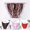 Women Silk Panties Knickers Silk Satin Underwear Lace Summer Lingerie G-String Soft Briefs