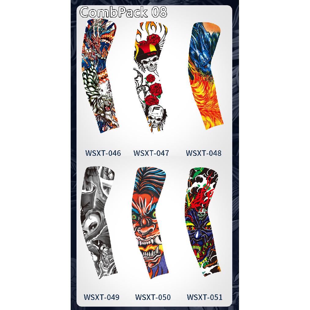 (6Pairs)UV Arm Sleeves | Sun Protection Tattoo Sleeves Cooling Arm Cover Breathable Anti Slip Temporary Tattoo 1