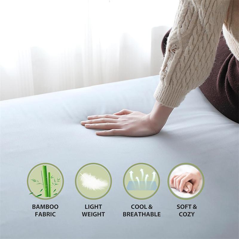 Высококачественная простыня на резинке из бамбука, чехол для матраса с резинкой, двуспальная простыня размера King Queen 90/120/200
