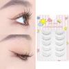 5PAIRS Whole Pair Eyelash Extension Transparent Stems One-piece Fake Lashes Women