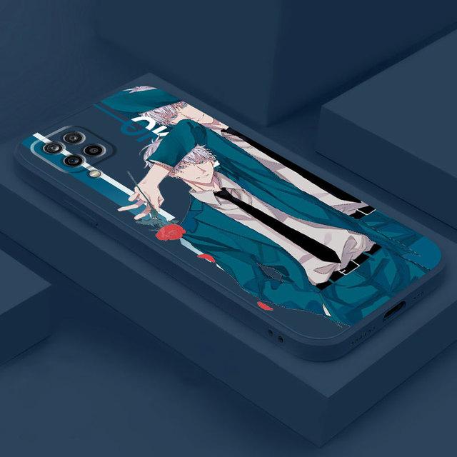 Чехол японского аниме дзюдзюцу кайсен для Samsung Galaxy A50 A01 A70 A11 A21s A71 A03s A31 A02 A51, квадратная жидкая броня, мягкий чехол