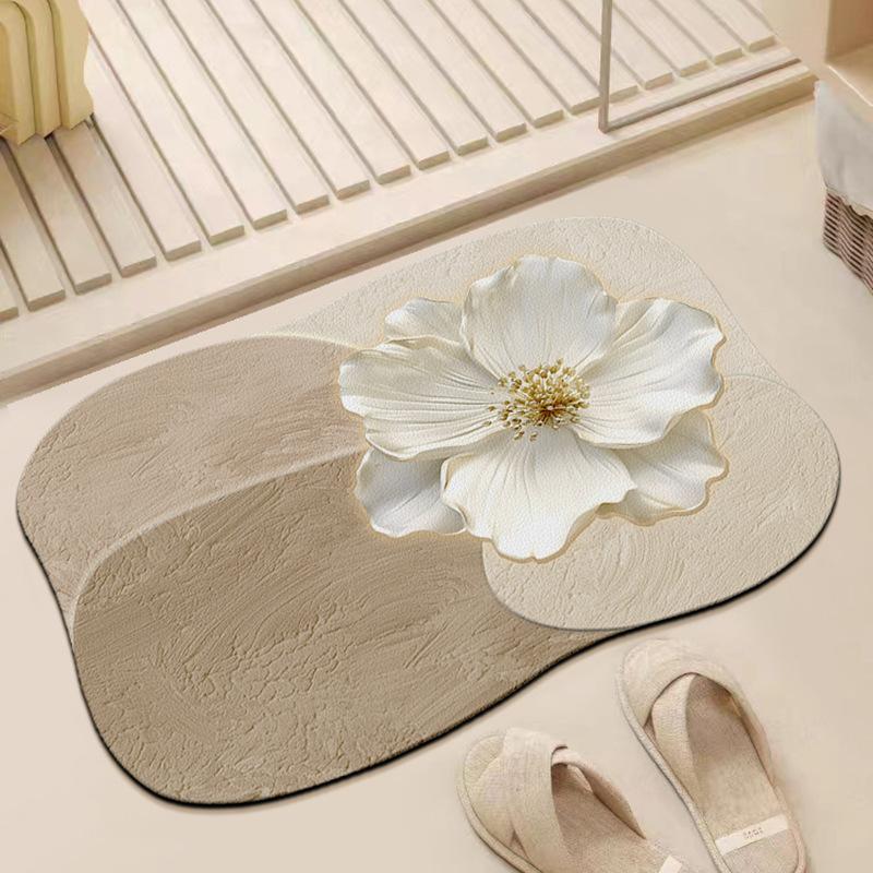 Toilet Shower Floor Mat Quick Dry Wash Non-slip Door Mat Diatom Mud Bathroom Absorbent Floor Mat Toilet Door