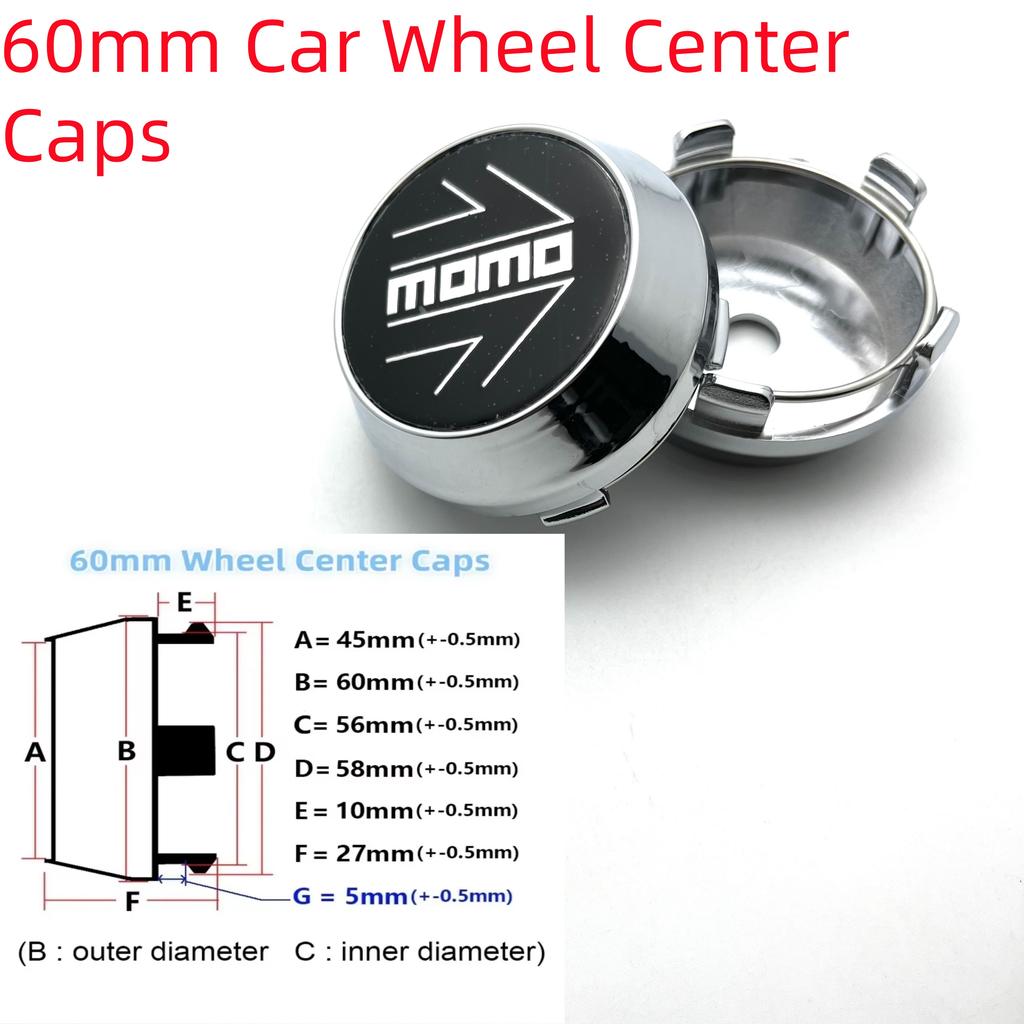 4pcs 60mm 64mm 65mm Car Wheel Hub Center Cap High Caps Fit 45mm MOMO Arrow Emblem Badge Stickers Styling Auto Accessories