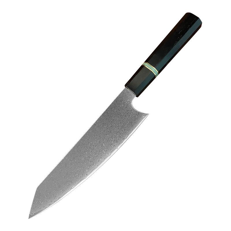 8.3 Inch Kiritsuke Knife 67-layers Damascus Steel Blade Ebony Handle Chef Cleaver Meat Slicing Vegetable 10Cr15Mov Kitchen Knife