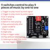 5W MP3 Player Sound Module Voice Playback Board 9CH OneforOne Control Audio Player Module Memory