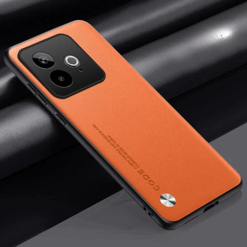 Для Realme GT 7T Чехол Однотонный из ПУ кожи Матовый Силиконовый ТПУ Защитный Чехол для Realme GT7 T GT7T Ударопрочный Жесткий Бампер