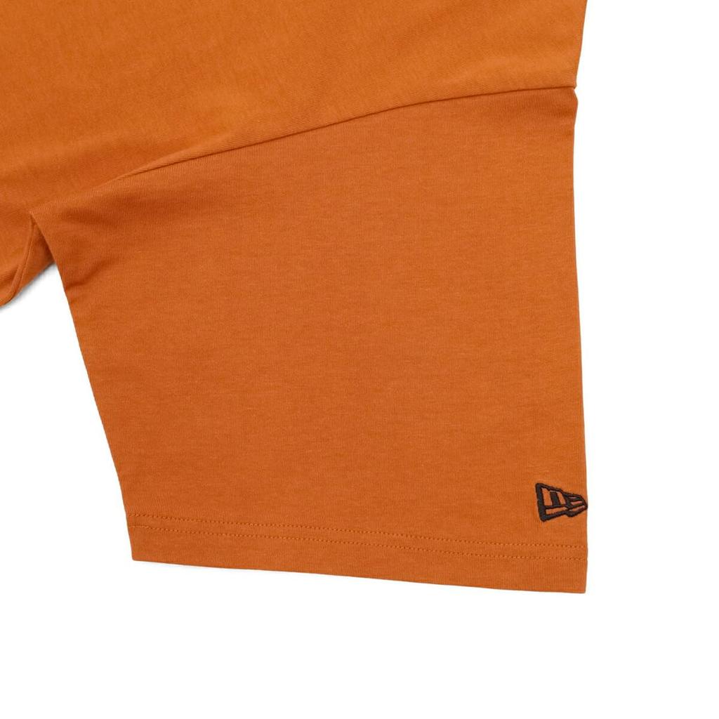 NEW ERA Short Sleeve Oversized Rust Orange black Box Logo T-Shirt