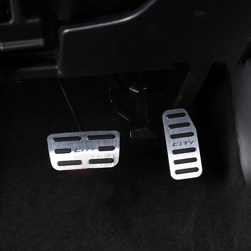 Алюминиевый сплав автомобильная педаль газа топлива педали тормоза накладка накладка для Honda City GM6 2015 2016 2017 2018 аксессуары