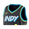 Nike Футболка баскетбольная без рукавов унисекс SW Fan Edition 23-24 сезона Haliburton Pacers с буквенным принтом и номером 0, повседневная, черная DX8504-010