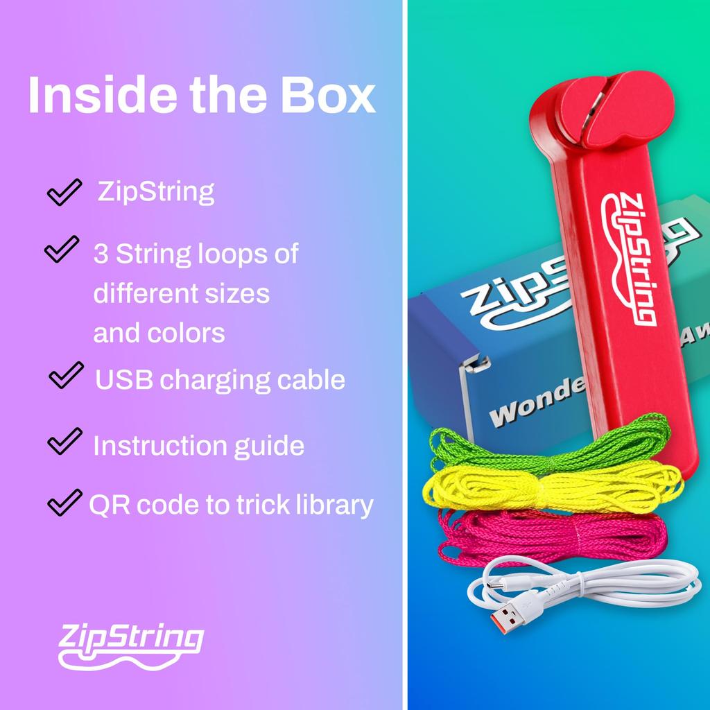 ZipString Прозрачная упаковка Красная веревка Пусковая установка ZipString Подлинный продукт