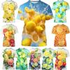 Fresh Lemon 3D Printed Men's Casual Short Sleeved T-shirt Casual Short Sleeve Tees Summer Plus Size Men's T-shirts