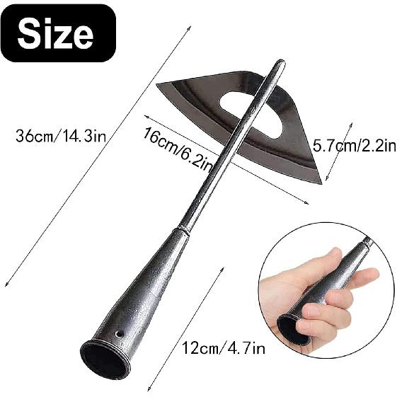 Садовая мотыга из цельной закаленной стали, прочный инструмент для прополки с длинной ручкой, для посадки на ферме, для рыхления почвы, острый инструмент для удаления сорняков в садоводстве