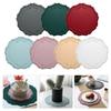 2pcs Table Decoration Kitchen Round Silicone Coaster Placemat Non-slip Cup Mat