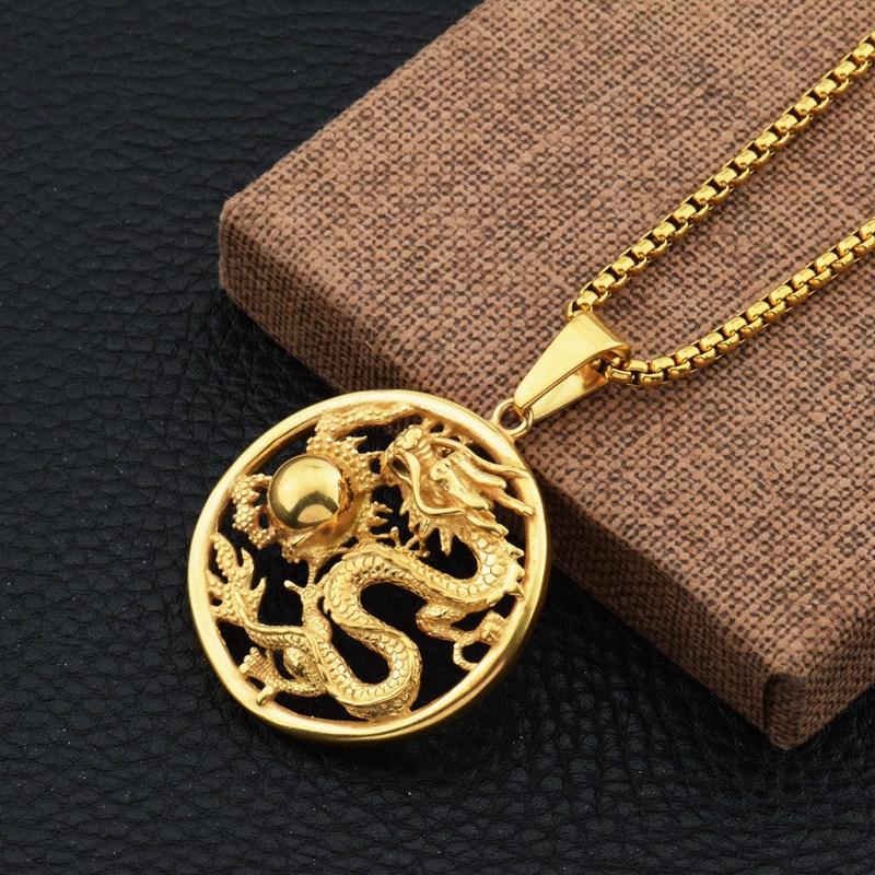 Fashionable Tiger Head Pendant Animal Tiger Necklace Men\\\'s Punk Hip Hop Trendy Casual Jewelry Gift