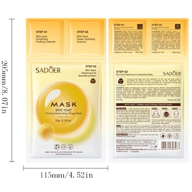 SADOER Diatomaceous Yeast Firming Trilogy Mask Деликатная увлажняющая маска