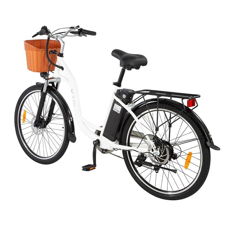 DYU C6 Adult Multi Terrain Electric Bicycle 26 Inch Road Tires 350W Motor 36V12.5AH Battery Electric Bike City Commuting E-Bike With TowSeat