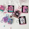 Keychain ID Photo Holder Snap Closure Idol Card Organizer Retro Card Storage Album