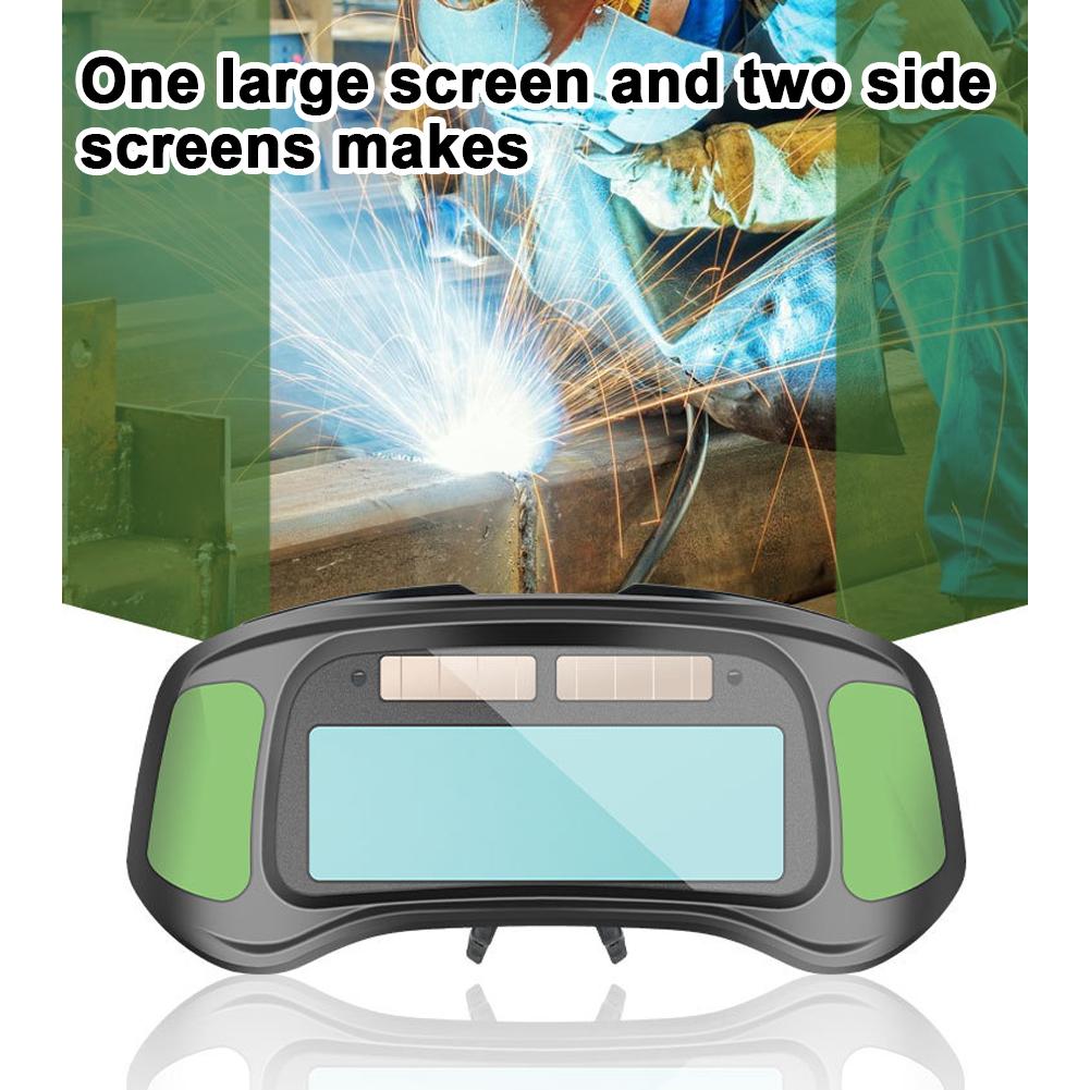 Сварочные очки с автоматическим затемнением, большой обзор, истинный цвет, защитные очки с автоматическим затемнением для дуги