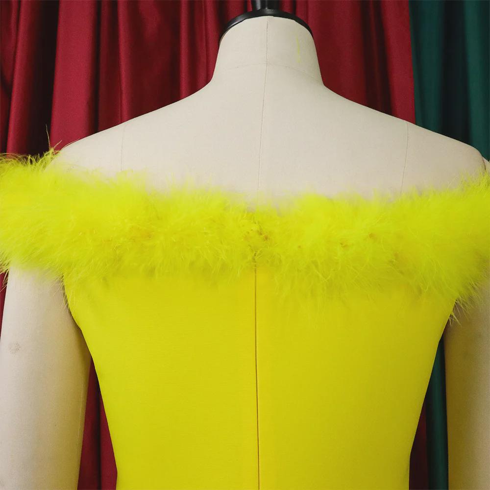 D285 2022 Новое женское европейское и американское модное вечернее платье с перьями